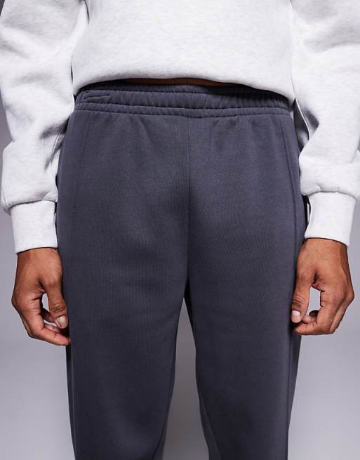 ASOS DESIGN Tapered Jogger With Pin Tucks In Charcoal