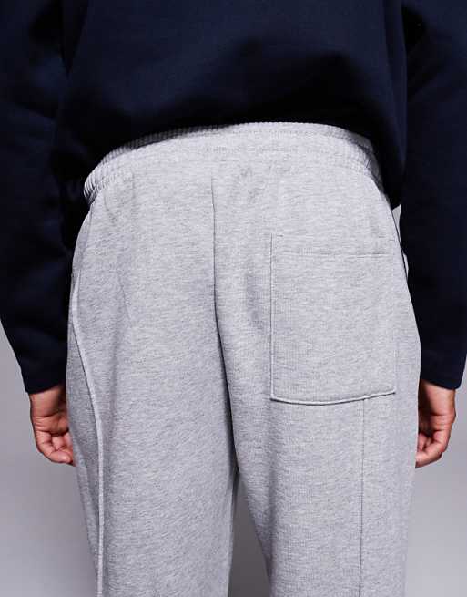 ASOS DESIGN Tapered Jogger With Pin Tucks In Grey Marl