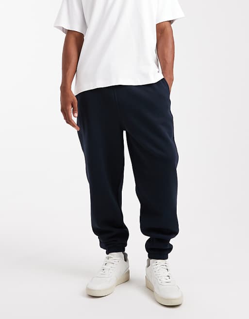 ASOS DESIGN tapered joggers in navy