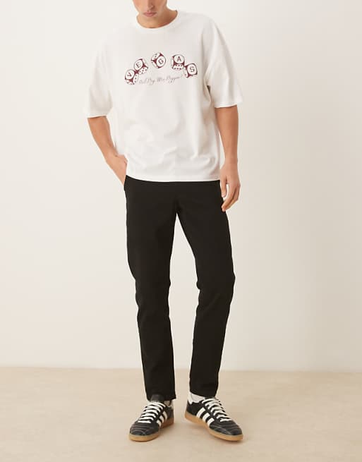 ASOS DESIGN Tapered Trousers In Black