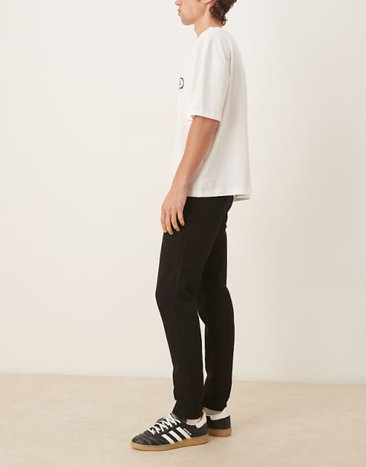 ASOS DESIGN Tapered Trousers In Black