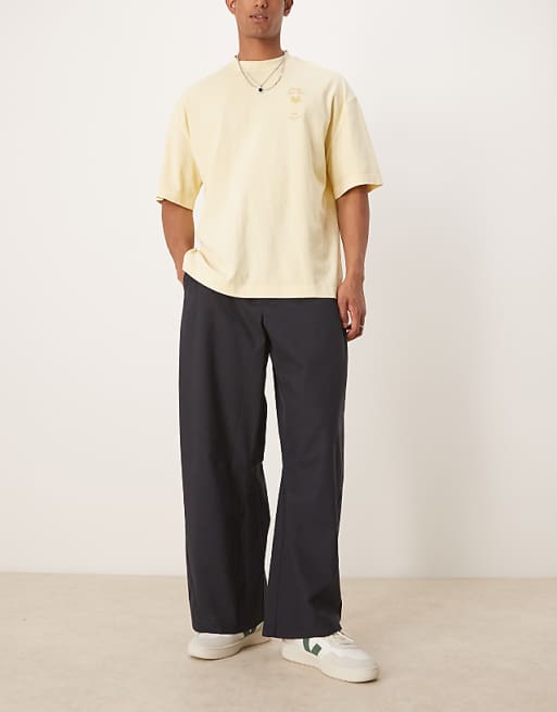 ASOS DESIGN Twisted Horseshoe Trouser In Black