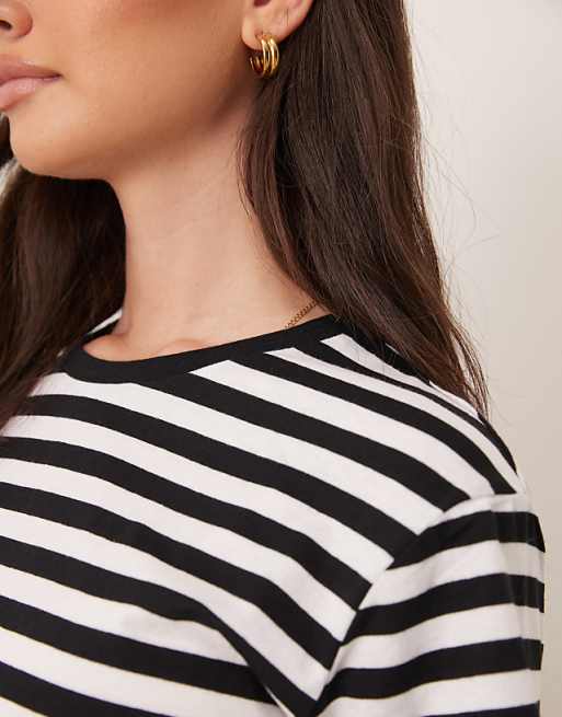 ASOS DESIGN Ultimate T-shirt In Black And White Stripe