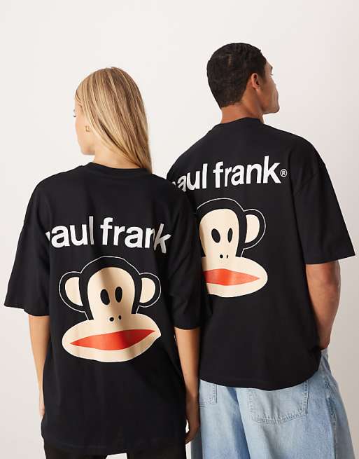 ASOS DESIGN Unisex Oversized T-shirt With Paul Frank Prints In Black