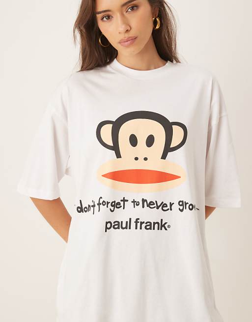 ASOS DESIGN Unisex Oversized T-shirt With Paul Frank Prints In White