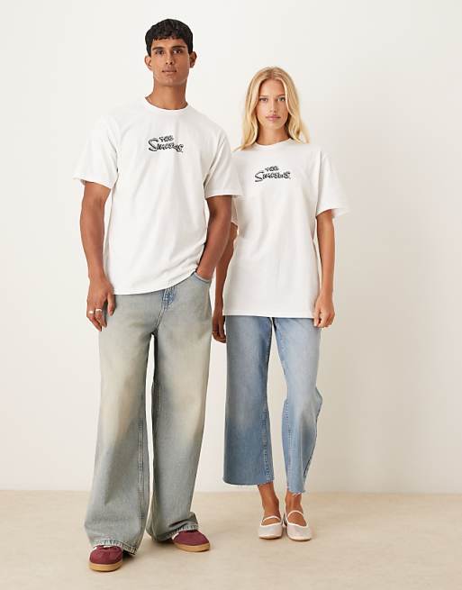 ASOS DESIGN Unisex Oversized T-shirt With The Simpsons Ralph Prints In White