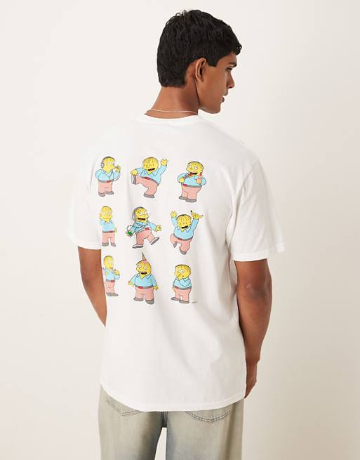ASOS DESIGN Unisex Oversized T-shirt With The Simpsons Ralph Prints In White
