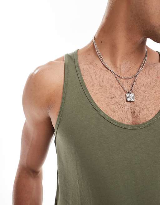 ASOS DESIGN Vest In Khaki
