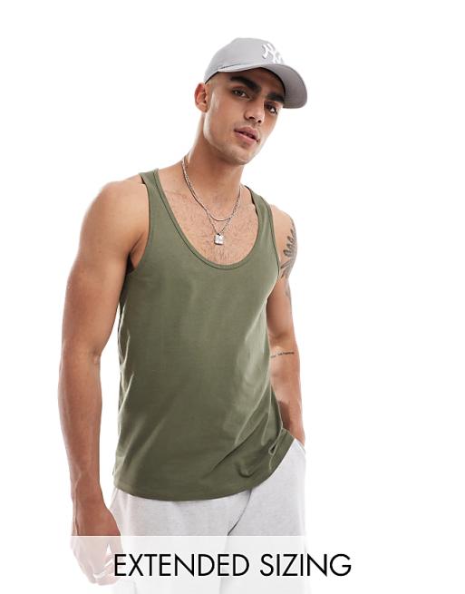 ASOS DESIGN vest in khaki