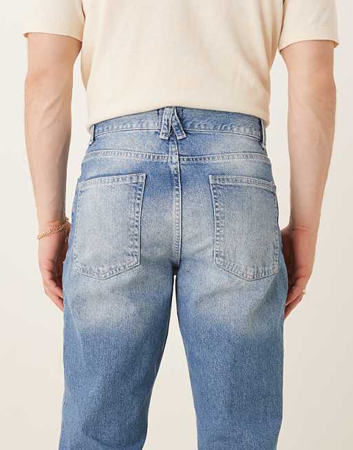 ASOS DESIGN Vintage Flare Jeans In Light Wash Blue