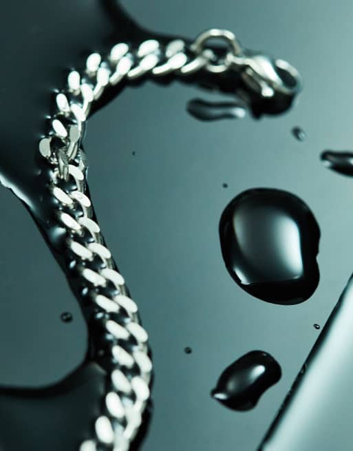 ASOS DESIGN Waterproof Stainless Steel Short Slim 4mm Chain Necklace In Silver Tone