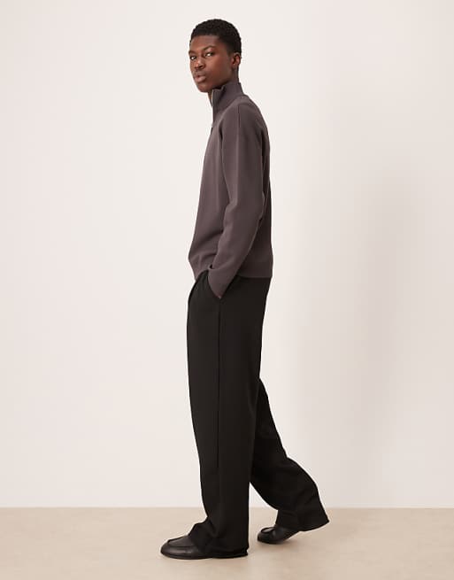 ASOS DESIGN Wide Leg Jogger In Black