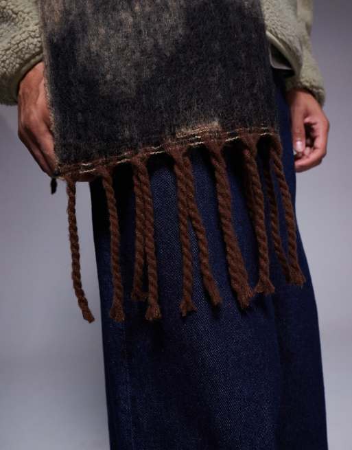 ASOS DESIGN Woven Oversized Leopard Print Scarf