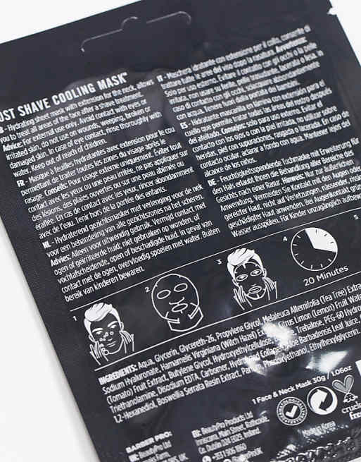 BARBER PRO Post Shave Cooling Mask