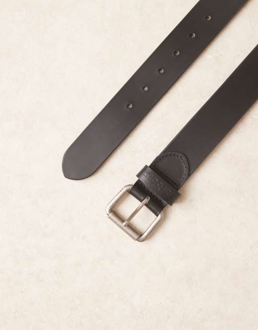 Barbour Allanton Leather Belt In Black