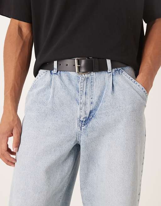 Barbour Allanton leather belt in black