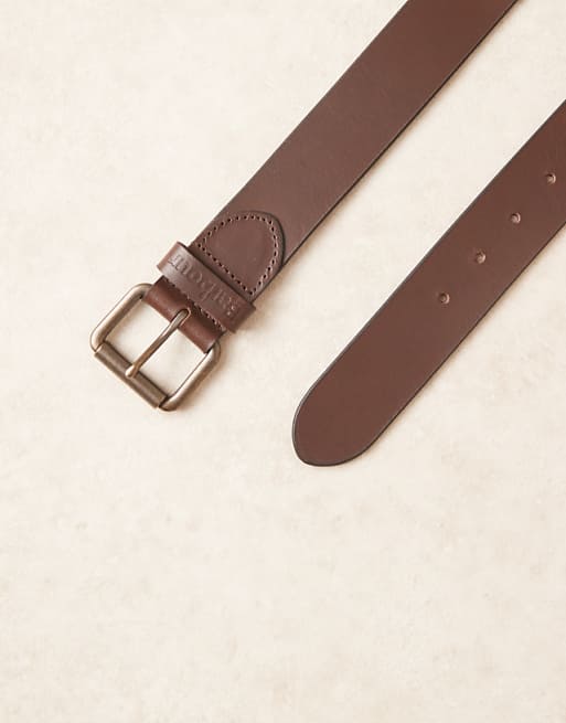 Barbour Allanton leather belt in brown