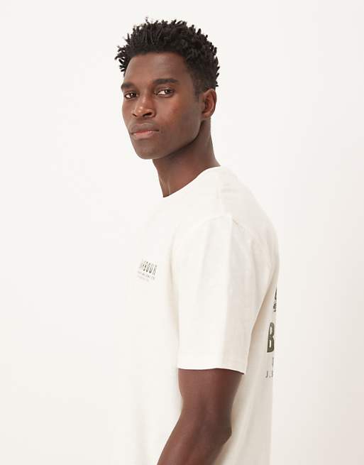 Barbour Glencorse Relaxed Graphic T-shirt In Whisper White