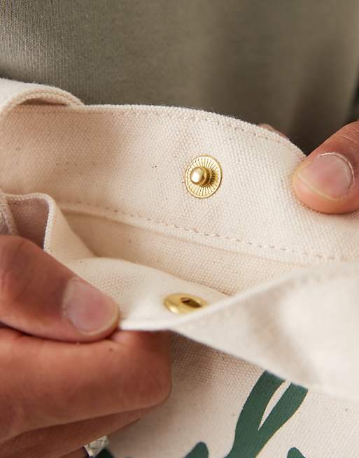 Barbour Script Tote Bag In Natural