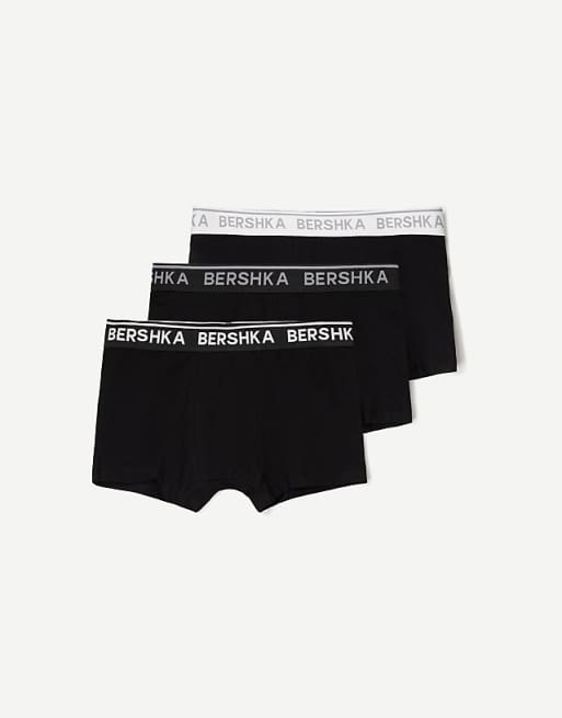 Bershka 3 Pack Of Boxers In White