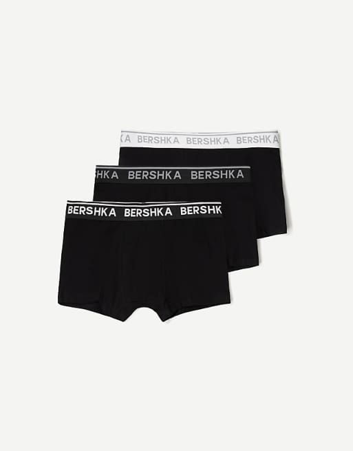 Bershka 3 pack of boxers in white