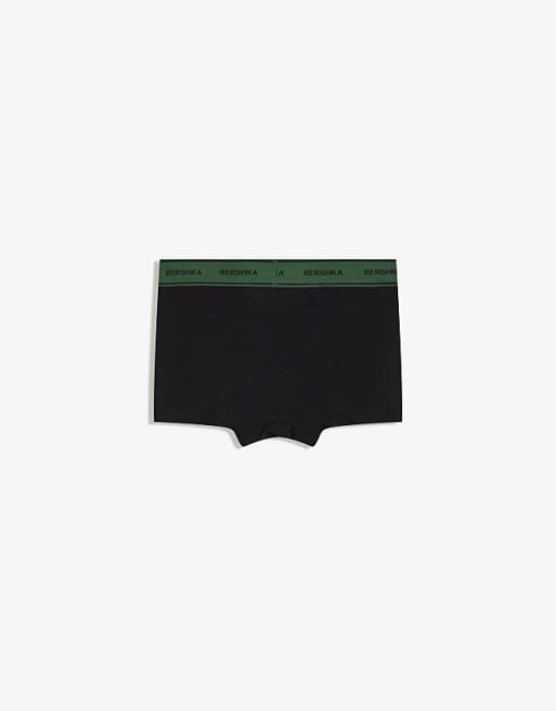 Bershka Pack Of 3 Boxers In Green
