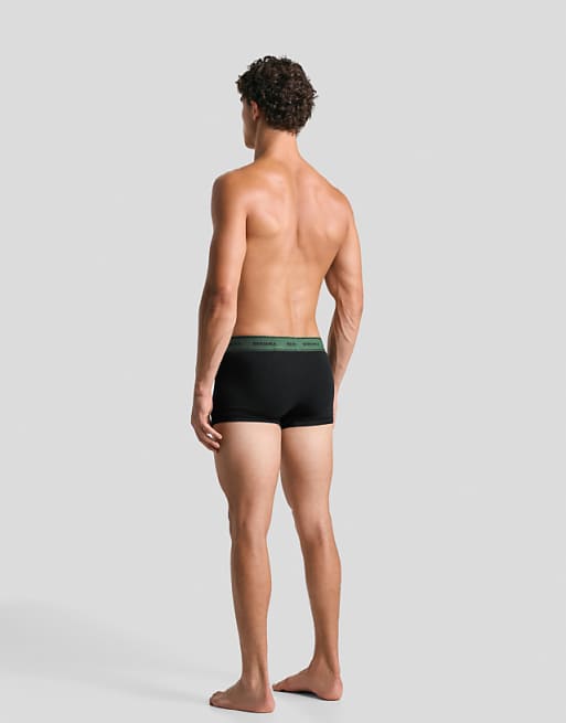 Bershka Pack Of 3 Boxers In Green