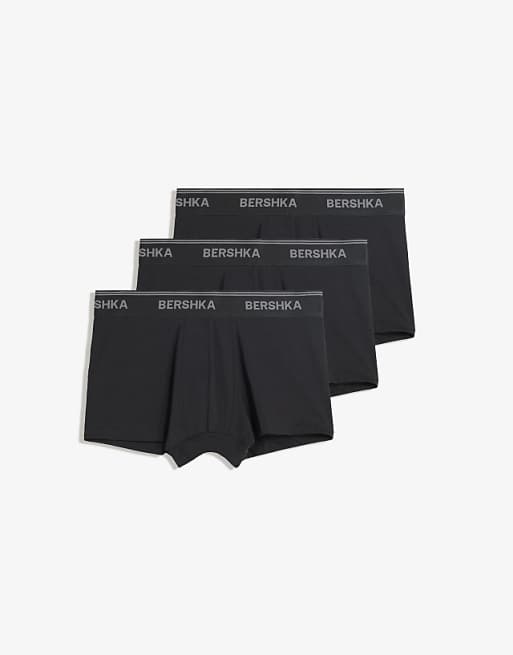 Bershka Pack of 3 boxers in grey