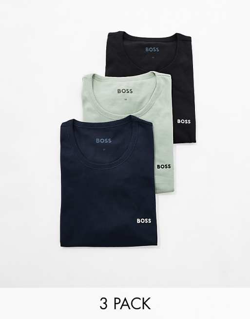 BOSS Bodywear 3 pack t-shirt in multi