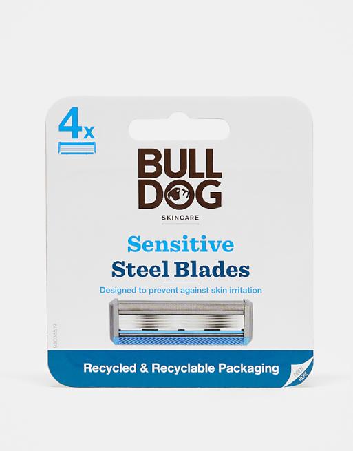 Bulldog Sensitive Steel Razor Blades - 4 Pack