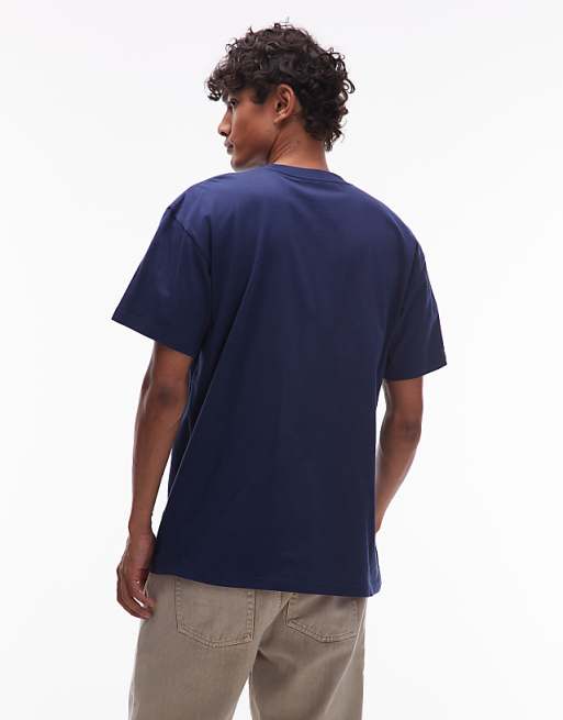Cahrartt WIP Wild Dog Loose Fit T-shirt In Navy