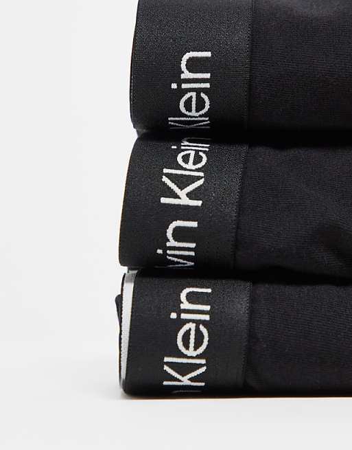Calvin Klein CK 96 3 Pack Cotton Trunks In Black