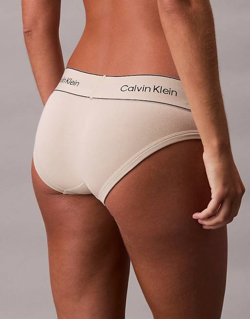 Calvin Klein Heritage Cotton Bikini Brief In Oyster