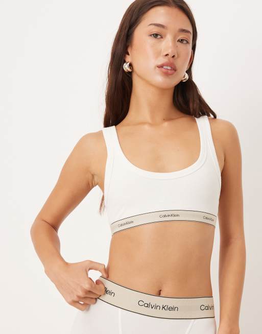 Calvin Klein Heritage Cotton Boxer Co-Ord In Bright White