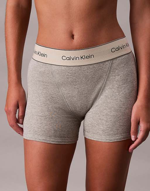 Calvin Klein Heritage Cotton girl boxer in grey heather