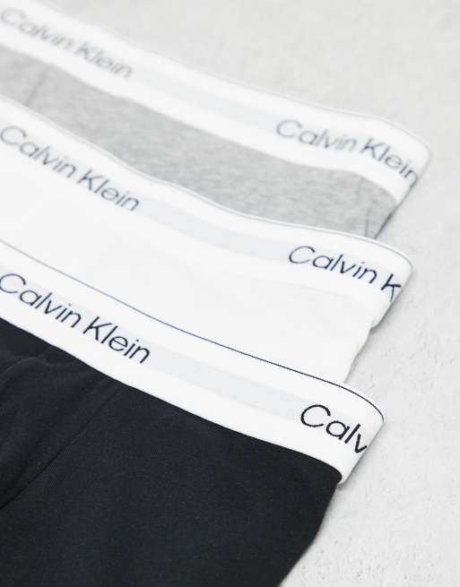 Calvin Klein Icon Cotton Stretch 3 Pack Boxer Briefs In Grey White And Black