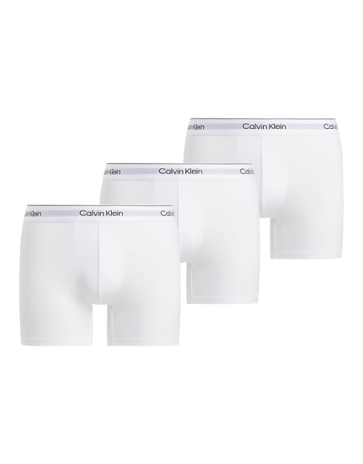 Calvin Klein Icon Cotton Stretch 3 pack boxer briefs in triple white