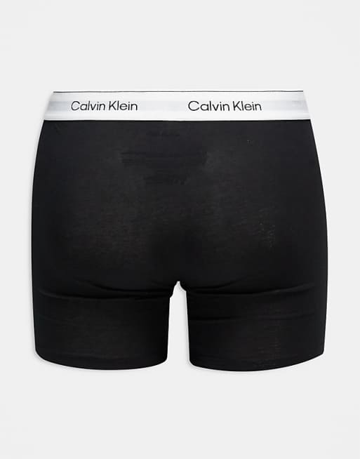 Calvin Klein Icon Cotton Stretch 3 Pack Boxer Briefs In Black