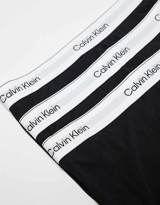 Calvin Klein Icon Cotton Stretch 3 Pack Boxer Briefs In Black