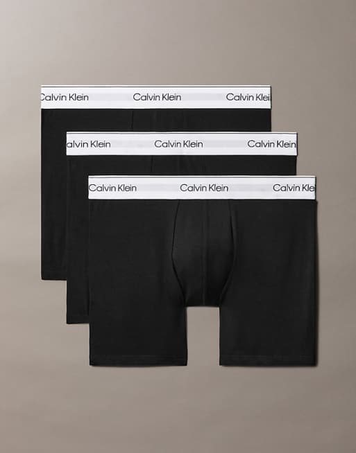 Calvin Klein Icon Cotton Stretch 3 pack boxer briefs in black