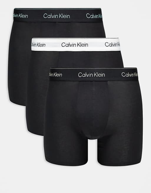 Calvin Klein Icon Cotton Stretch 3 pack boxer briefs in black