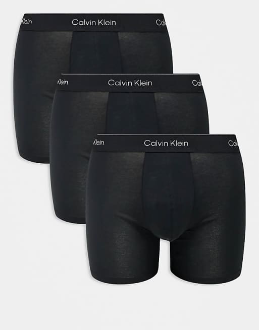 Calvin Klein Icon Cotton Stretch 3 pack boxer briefs in triple black