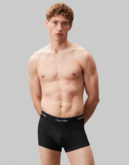 Calvin Klein Icon Cotton Stretch 3 pack trunk in triple black