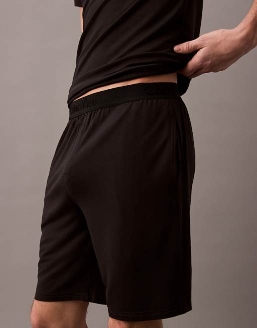 Calvin Klein Jersey Pyjama Shorts In Black