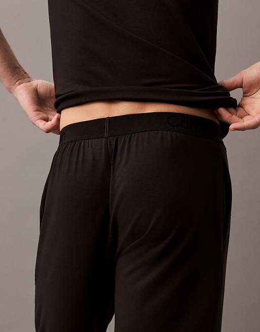 Calvin Klein Jersey Pyjama Shorts In Black