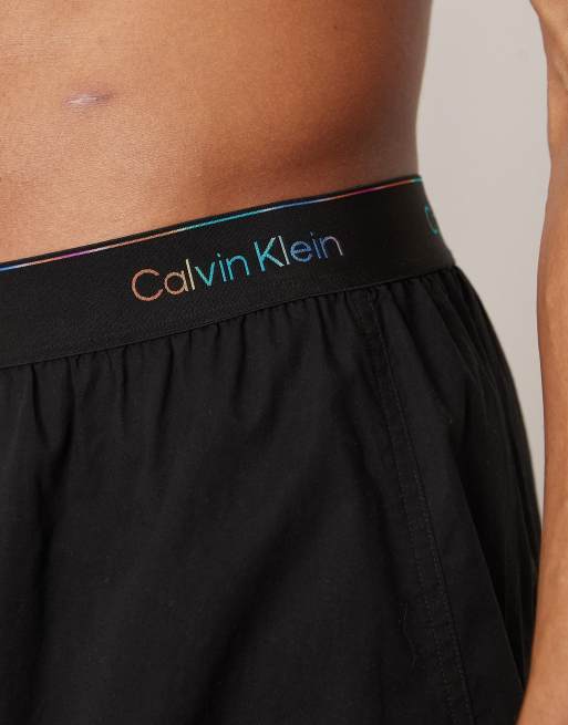 Calvin Klein Pride Woven Boxers In Black