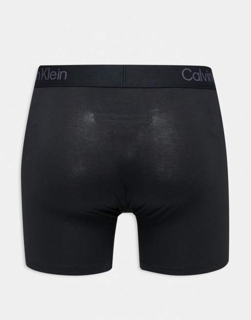 Calvin Klein Ultra Soft Modal 3 Pack Boxer Briefs In Black