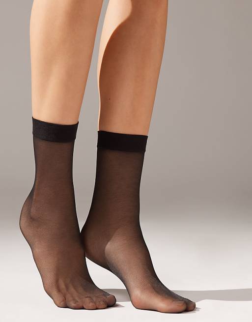 Calzedonia 20 denier sheer socks in black