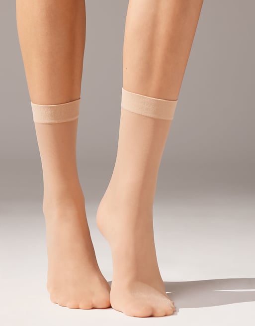 Calzedonia 20 denier sheer socks in light beige