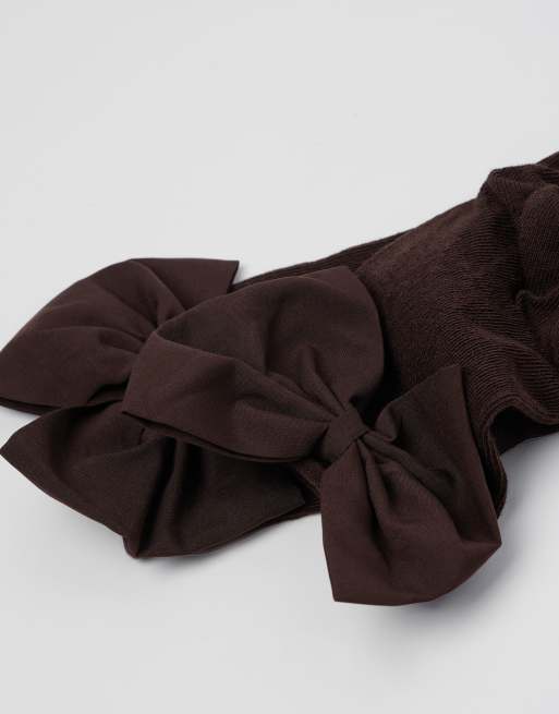 Calzedonia Bow Socks In Brown